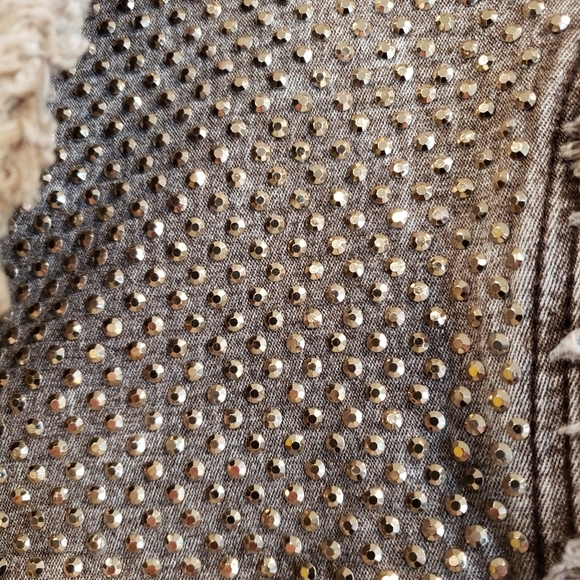 DG2 by Diane Gilman brown denim jacket with bling - Picture 2 of 11